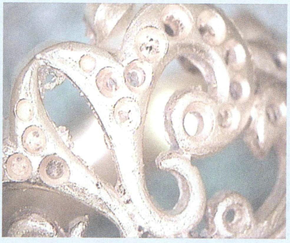 Grov overflate på støpestykket