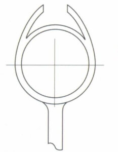 洗浄しやすい場所にセットされた鋳造スプルー