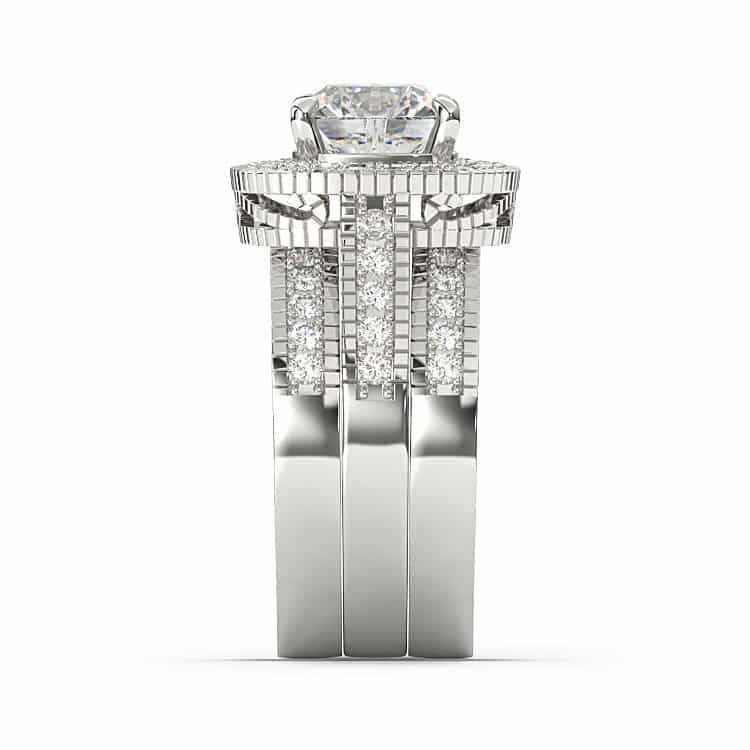 4.35ct Halo Cushion Cut Bridal Wedding Engagement Ring Diamond Simulated 925 Sterling Silver Anniversary Ring 3