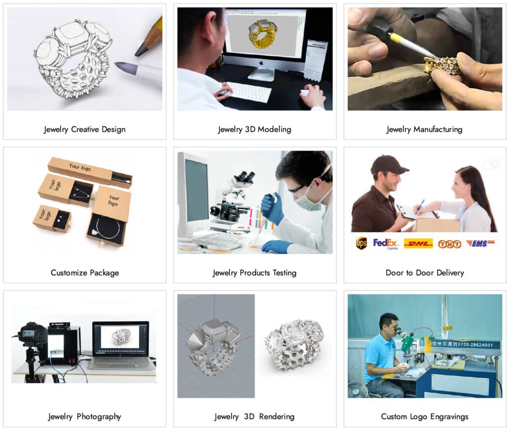 All-in-one solutions of 9 services of soling silver jewlery manufacturing starting from concept design to after-sales services