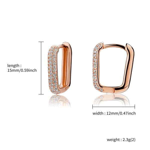Sobling 925 Sterling Silver Minimalist half Paved Cubic Zircon simple Geometric U hoop Earring Unisex Ear buckle hiphop jewelry from china jewelry factory