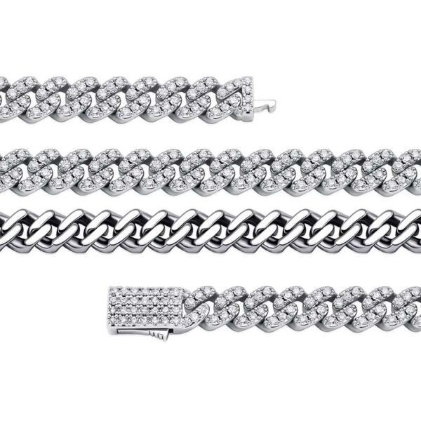 Sobling NEW 6MM High Quality Miami Cuban link Chain Iced AAA Cubic Zirconia Bracelet Men and Women HIP HOP Jewelry For Gift