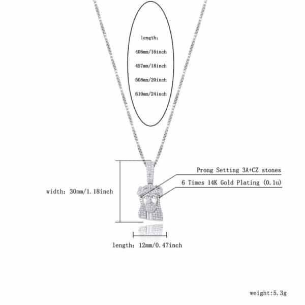 Sobling manufacture Iced Out bling 925 Sterling Silver Jesus Pendant Hip Hop Cubic Zircon Pendant box chain necklace Jewelry For Men and Wonmen Gift