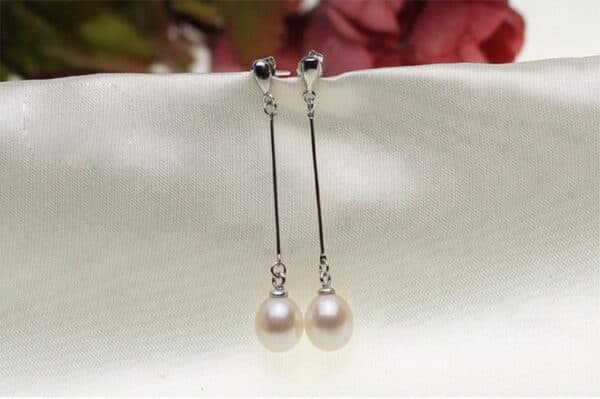 Sobling jewelry factory 100% natural freshwater pearl jewelry set pendant long dangling drop earrings 925 sterling silver jewelry for women