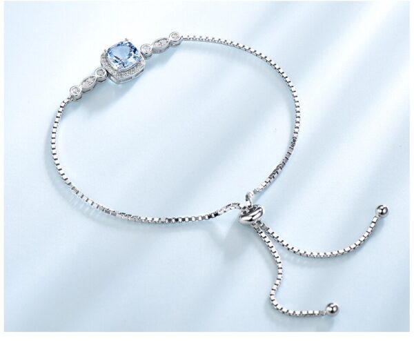 Sobling wholesale Nano Sky Blue Topaz 4pcs Jewelry set with Rings Adjustable bolo Bracelet Drop Earrings pendant Necklaces For Women Wedding Gift