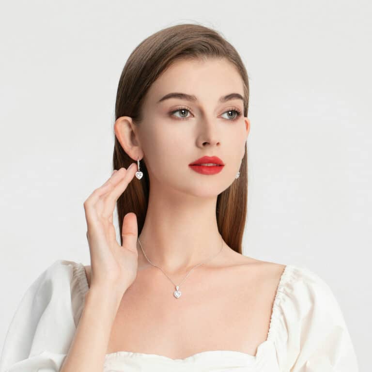 sterling silver CZ Jewelry set for women