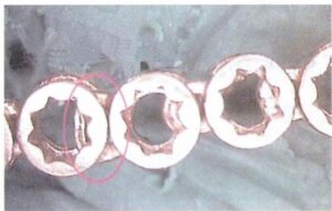 Tailles incohérentes des fils connectés, comme le montre la figure 7-13.