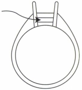 リングインレイ側の層間開口部が狭い