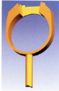 キャスティングスプルーセッティングの位置に無理がある