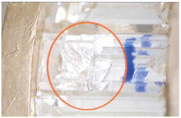 ワックスセット・ダイヤモンドの割れと粉砕