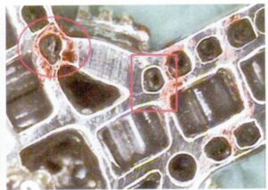 9-11 Деформированное нижнее отверстие изделия
