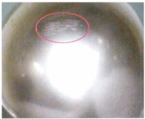 Рисунок 9-24 Царапины на поверхности жемчужины