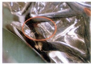 Рисунок 9-7 На дне из 18-каратной белой сетки появились трещины