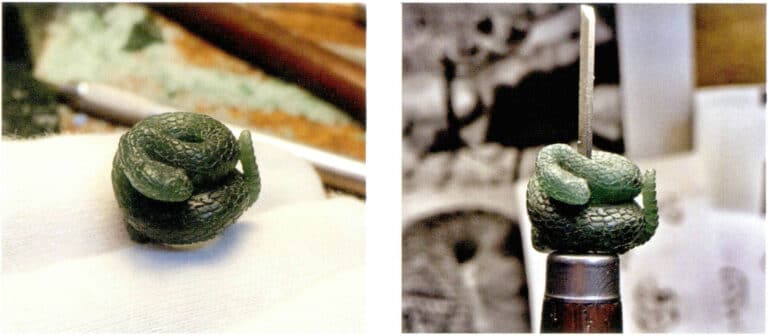 5. Remove the wax crumbs, and the work is completed