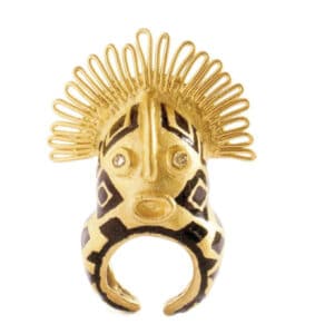 Orak, Rite of Passage, Ring, 22k gold, diamond, enamel