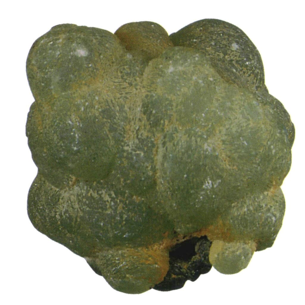 プレナイト鉱山はブドウの房のように見える。