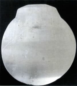 그림 4-23 순은 압연 후 표면의 모래 구멍