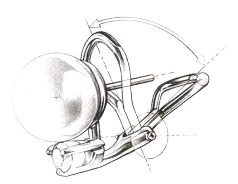 الشكل 7-22 رسم تخطيطي لإبزيم حلقة أوميغا