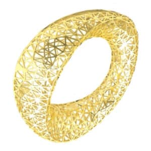 الشكل 7-11 صعوبة إصلاح القلادة المجوفة متعددة الطبقات بالطباعة ثلاثية الأبعاد بعد التشوه