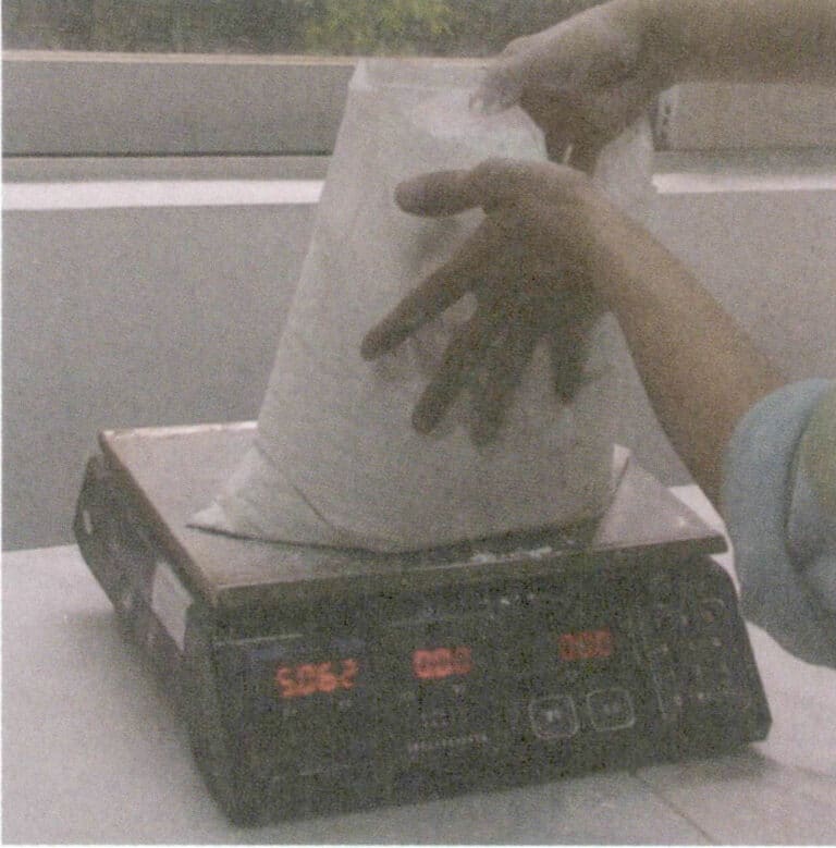 Figur 3-22 Veiing av støpt pulver