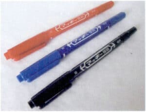 Colorful oil-based pens