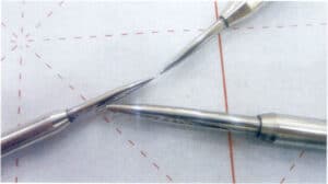 Steel pressing used for jewelry polishing.