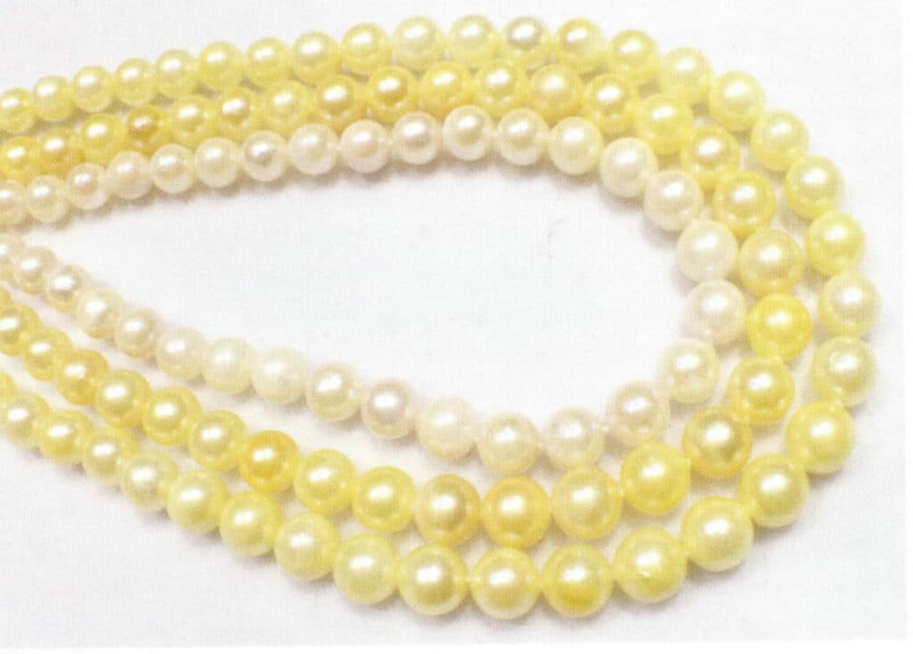 Figure 1-5-69 Common colors of non-Chinese seawater cultured pearls (excluding white)