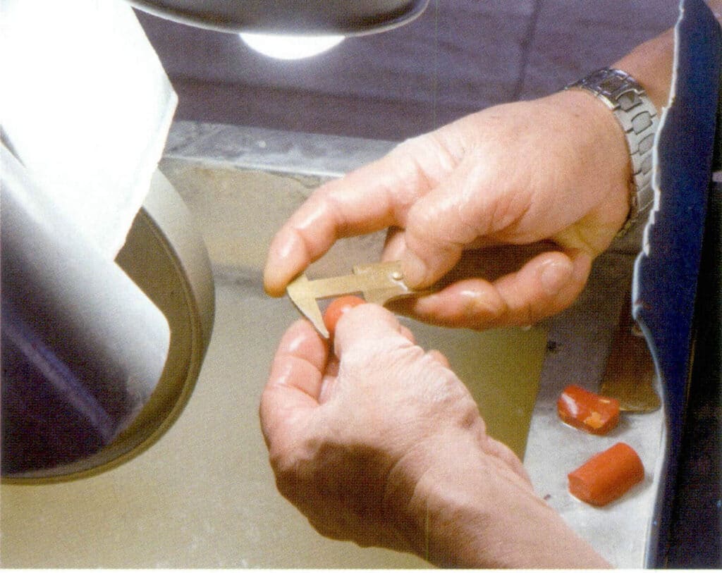 Рисунок 3-6-13 Измерение округлости при полировке круглых бусин