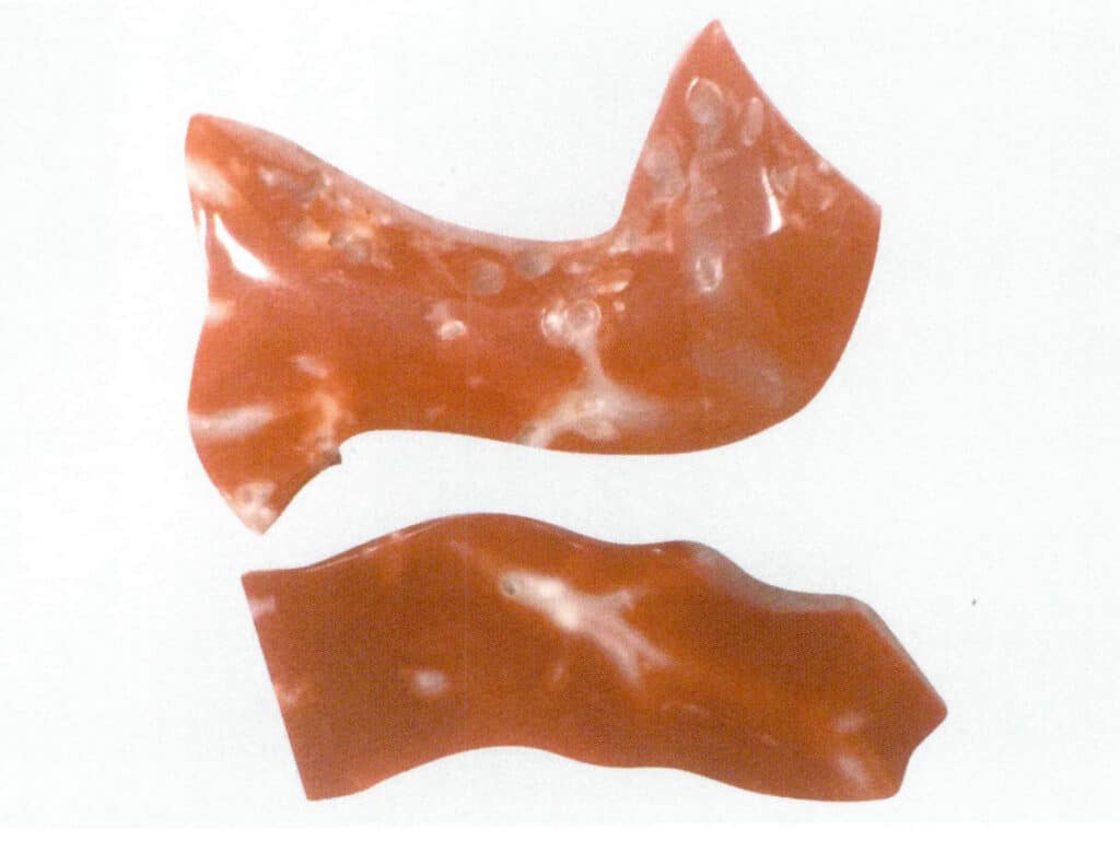 Рисунок 3-7-13 Красный коралл (вверху: больше отверстий и белых пятен; внизу: меньше отверстий и белых пятен)