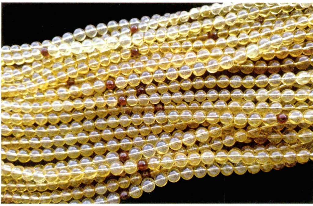 Figure 5-7-7 Burmese gold and blue Amber with slightly poorer color and clarity