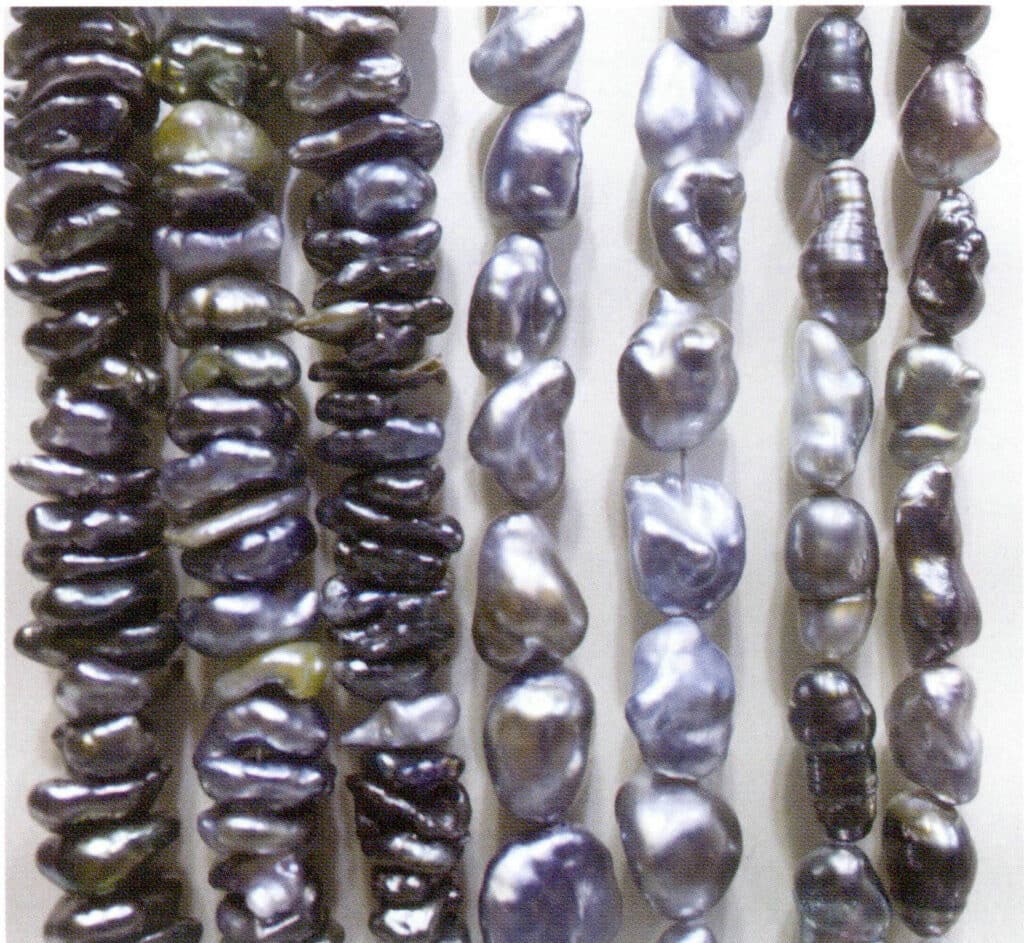 الشكل 1-4-8 لؤلؤة كيشي (التي ينتجها المحار أسود الشفاه)