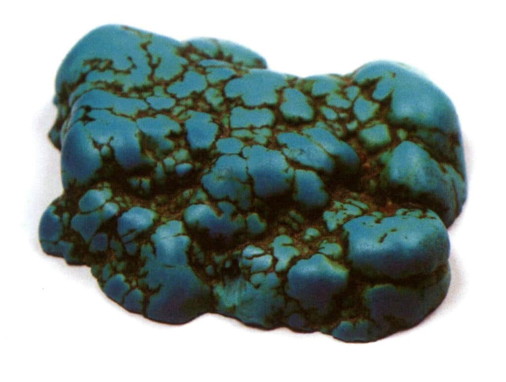 Figur 3-1-1 Morfologi för turkosa aggregat