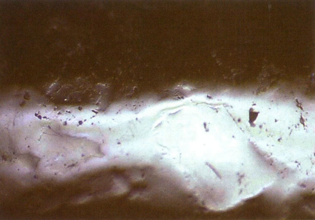 Figure 3-3-9 Orange peel effect of jadeite under 30 times magnification under microscope