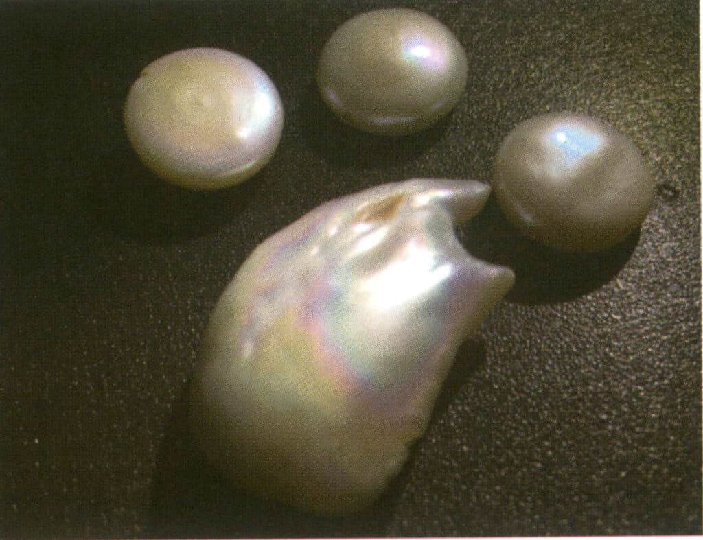 Şekil 4-2-8 Güçlü yanardönerliğe sahip inciler (en büyük düzensiz inci).