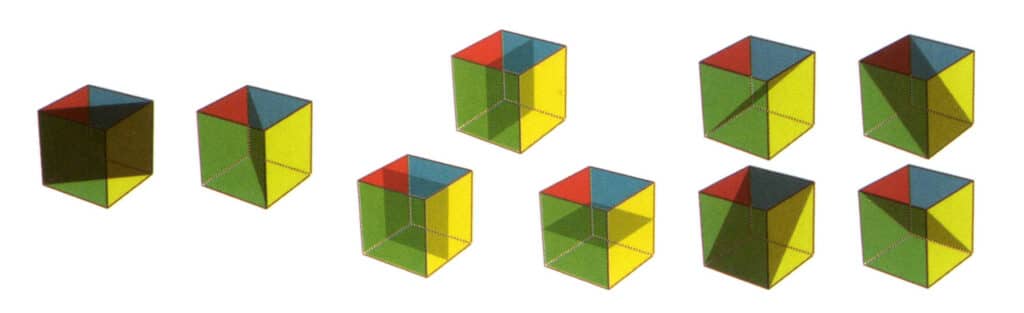 Рисунок 2-2-21 Девять плоскостей симметрии куба