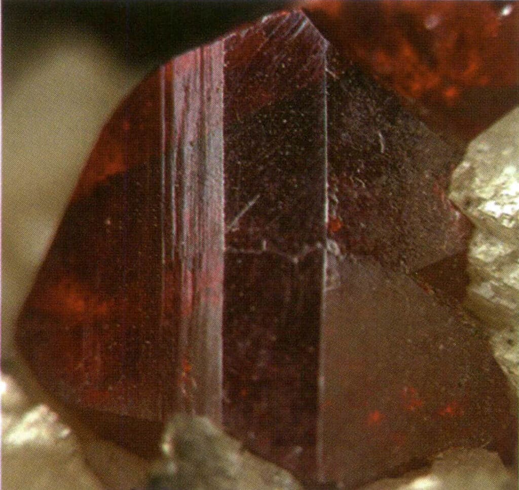 الشكل 2-3-7 معدن الزنجفر الأحمر المرجعي القياسي الأحمر الزنجفر