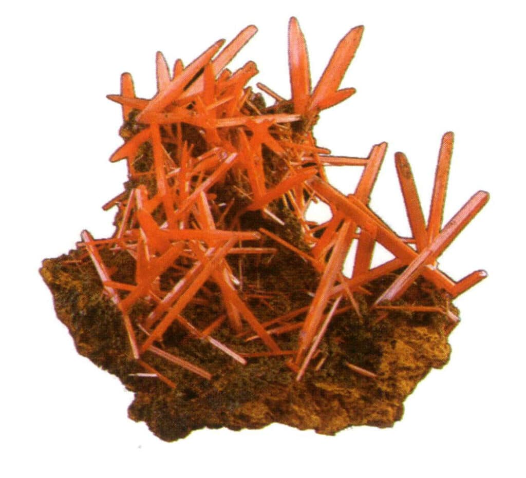 الشكل 2-3-8 معدن كرومات الرصاص المرجعي البرتقالي القياسي المرجعي البرتقالي