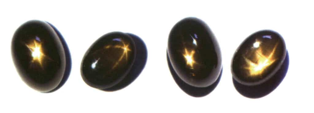 الشكل 2-3-69 حركة خطوط النجوم عندما يتحرك مصدر ضوء الياقوت النجمي