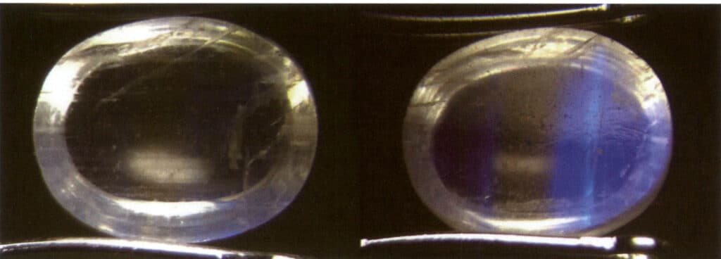 الشكل 2-3-83 تأثير ضوء القمر (حجر القمر، ضوء القمر الأزرق)