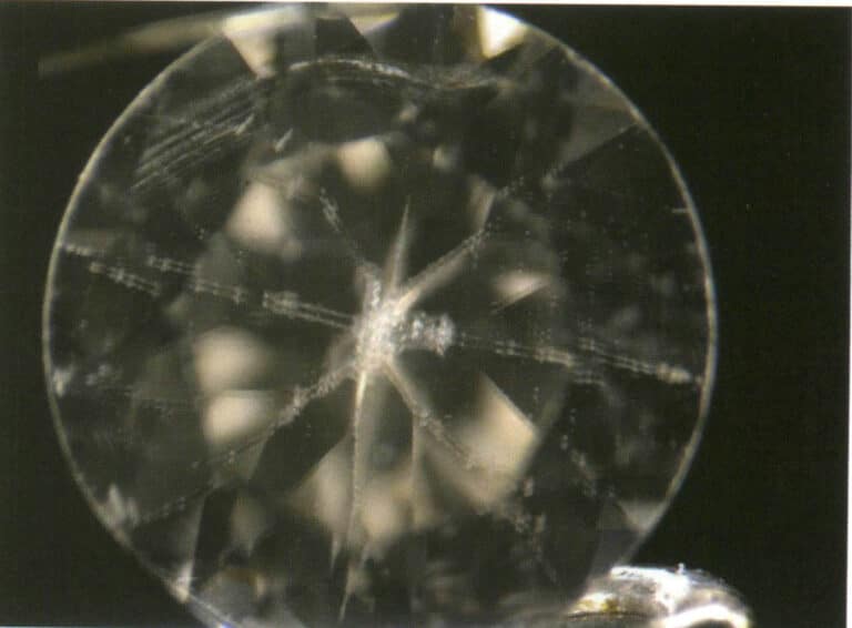 الشكل 2-3-104 ظاهرة الانكسار المزدوج في الأحجار الكريمة