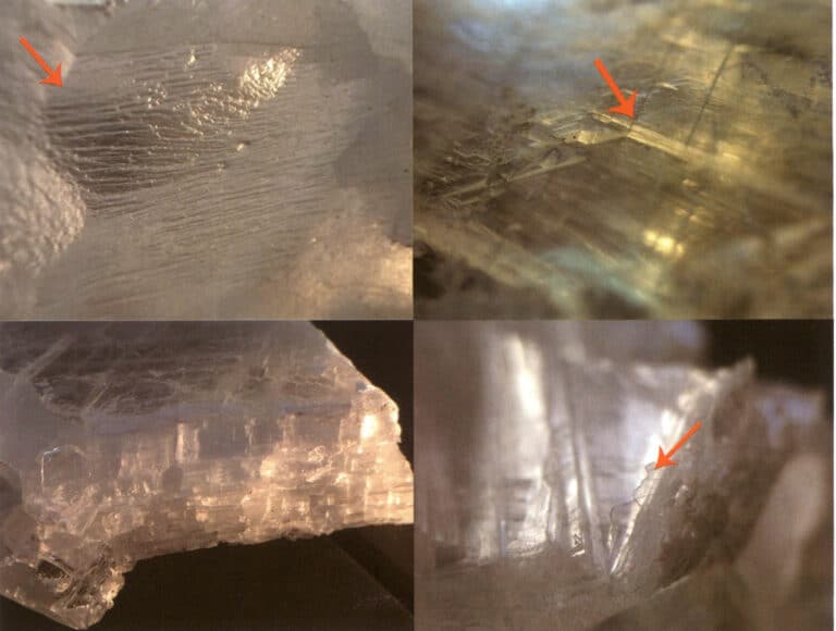 الشكل 2-4-1 الشكل 2-4-1 مورفولوجيا الانشقاق الفعلية (بأخذ خصائص انشقاق الجبس في اتجاهات مختلفة كمثال)