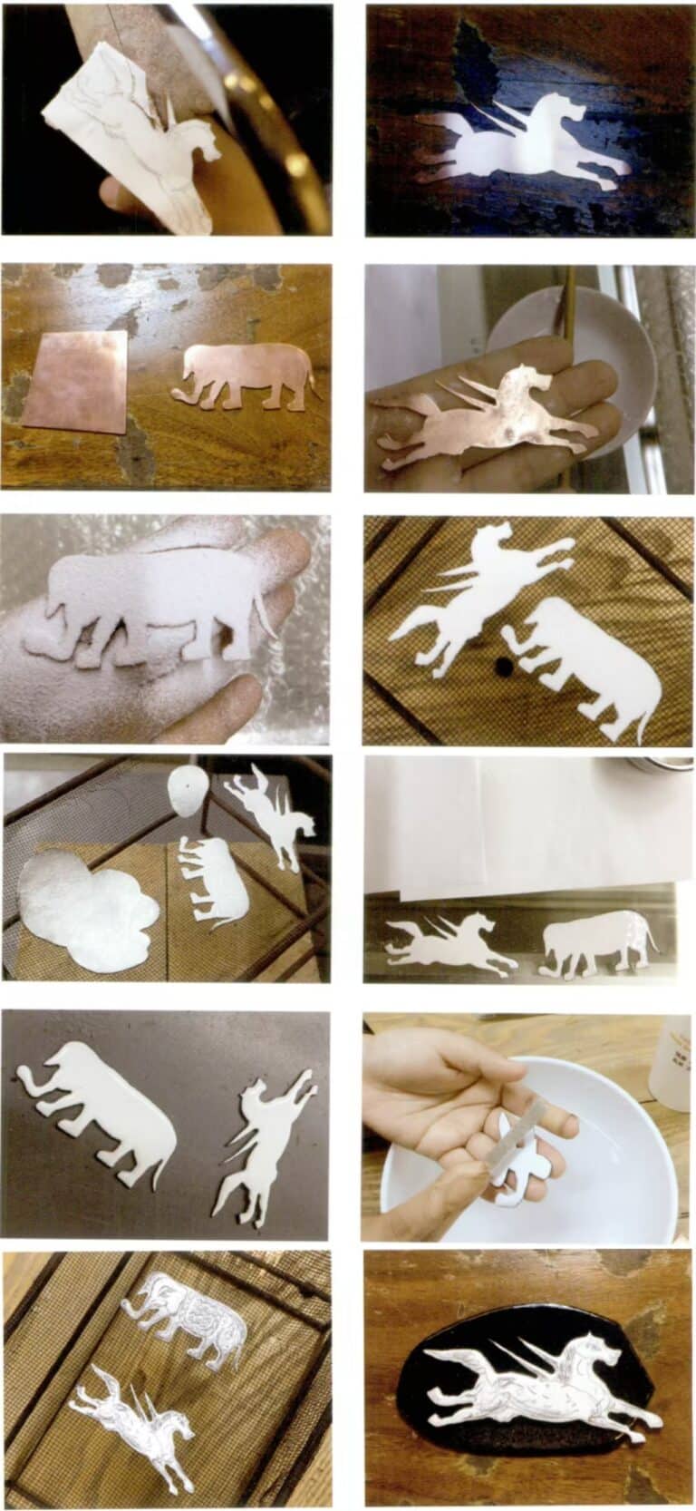 9. The same method can create a series of pencil drawing enamel works.