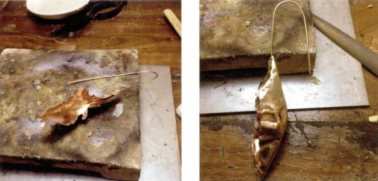 3. After polishing in a magnetic tumbler, fix the ear hooks into the metal gaps.