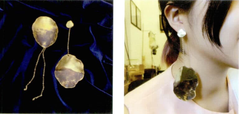 Metal antiquing process earrings