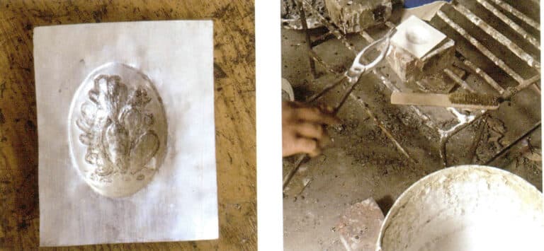 7. Protect the silver plate by wrapping it in lime water.