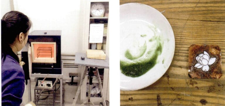 7. Place it in the electric furnace and fire for 1 minute under approximately 800℃ conditions.