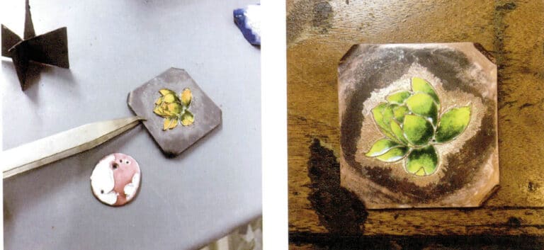 9. The gradient wire-inlaid enamel lotus is now complete.