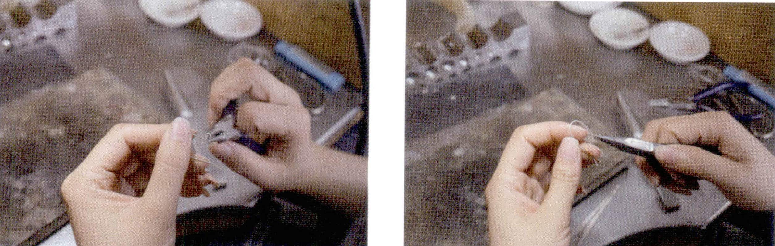 15. Making ear hooks.