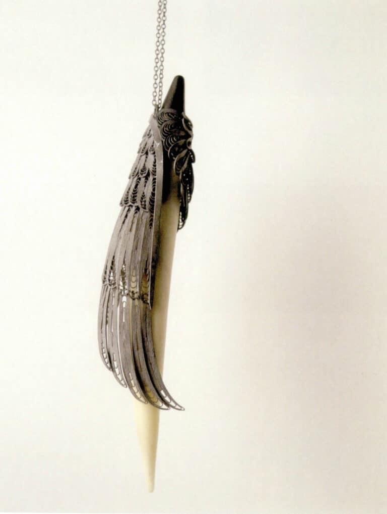 Metamorphosis Series #1, Necklace, Silver filament