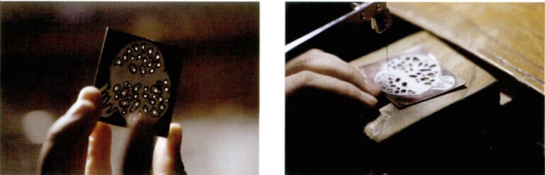 4. Hollow out: Insert the jigsaw blade through the hole and install it, then cut out the shape from the inside.